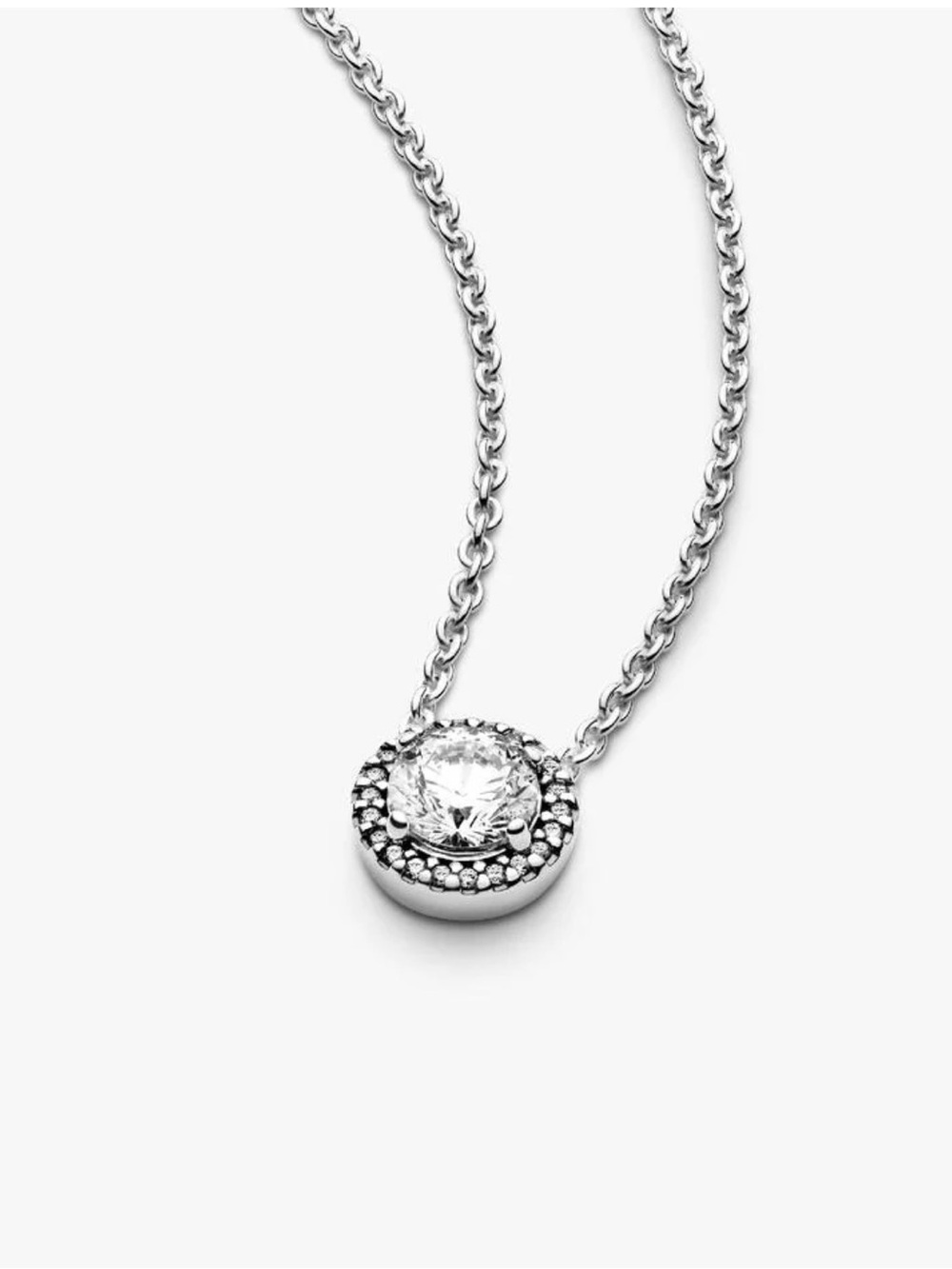 Pandora Round Sparkle Halo Necklace